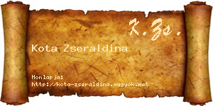 Kota Zseraldina névjegykártya